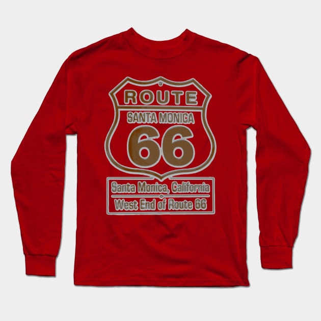 Route 66 Sants Monica Long Sleeve T-Shirt by KZK101